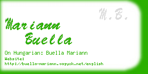 mariann buella business card